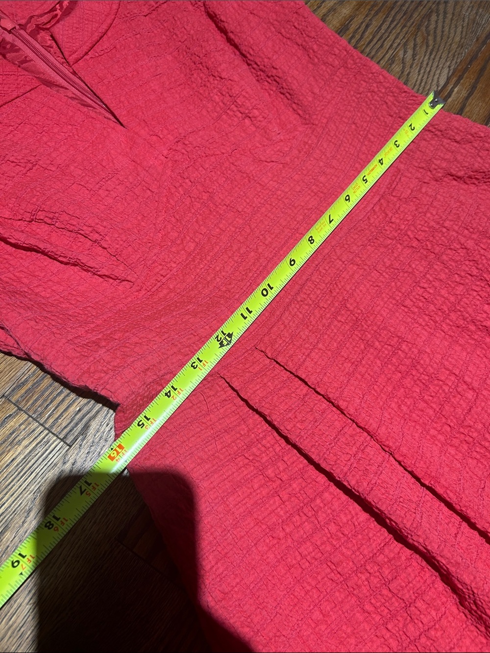 Talbots Girls Textured Coral-Red Sleeveless Fit-and-Flare Dress - Picture 2 of 6